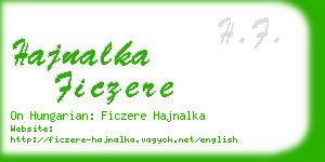 hajnalka ficzere business card